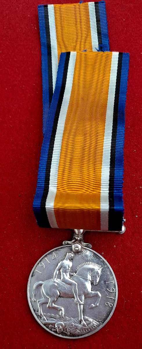 1914-1918 WW1 Sterling Silver War Medal,Lieut.B.Goldsmith