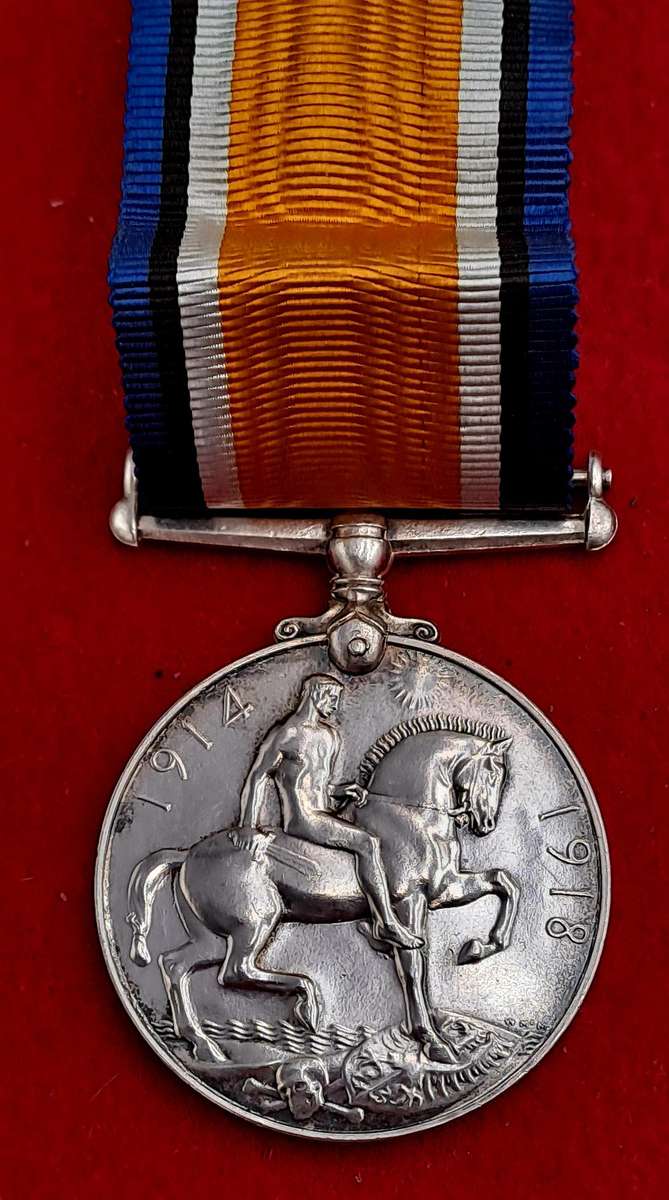 1914-1918 WW1 Sterling Silver War Medal,Lieut.B.Goldsmith