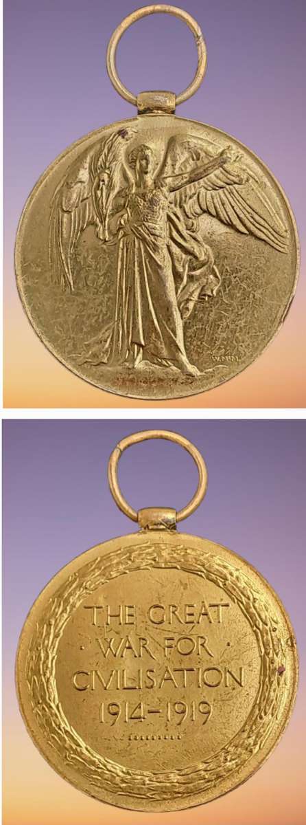 WWI British Victory Medal Awarded to Lieut. B.Goldsmith