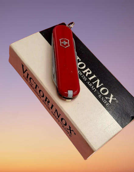 Vintage VICTORINOX Classic 53001 Multi-Function Red Swiss Army Knife -Unused-Boxed