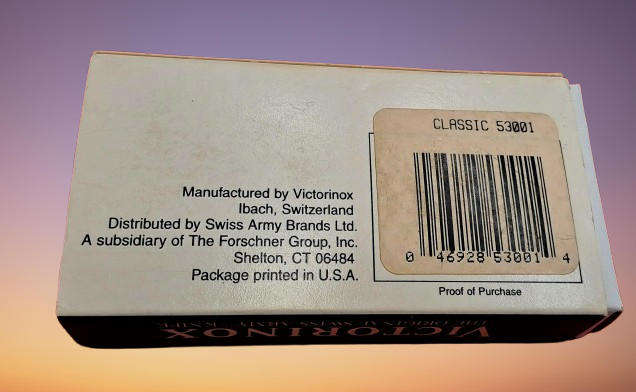 Vintage VICTORINOX Classic 53001 Multi-Function Red Swiss Army Knife -Unused-Boxed