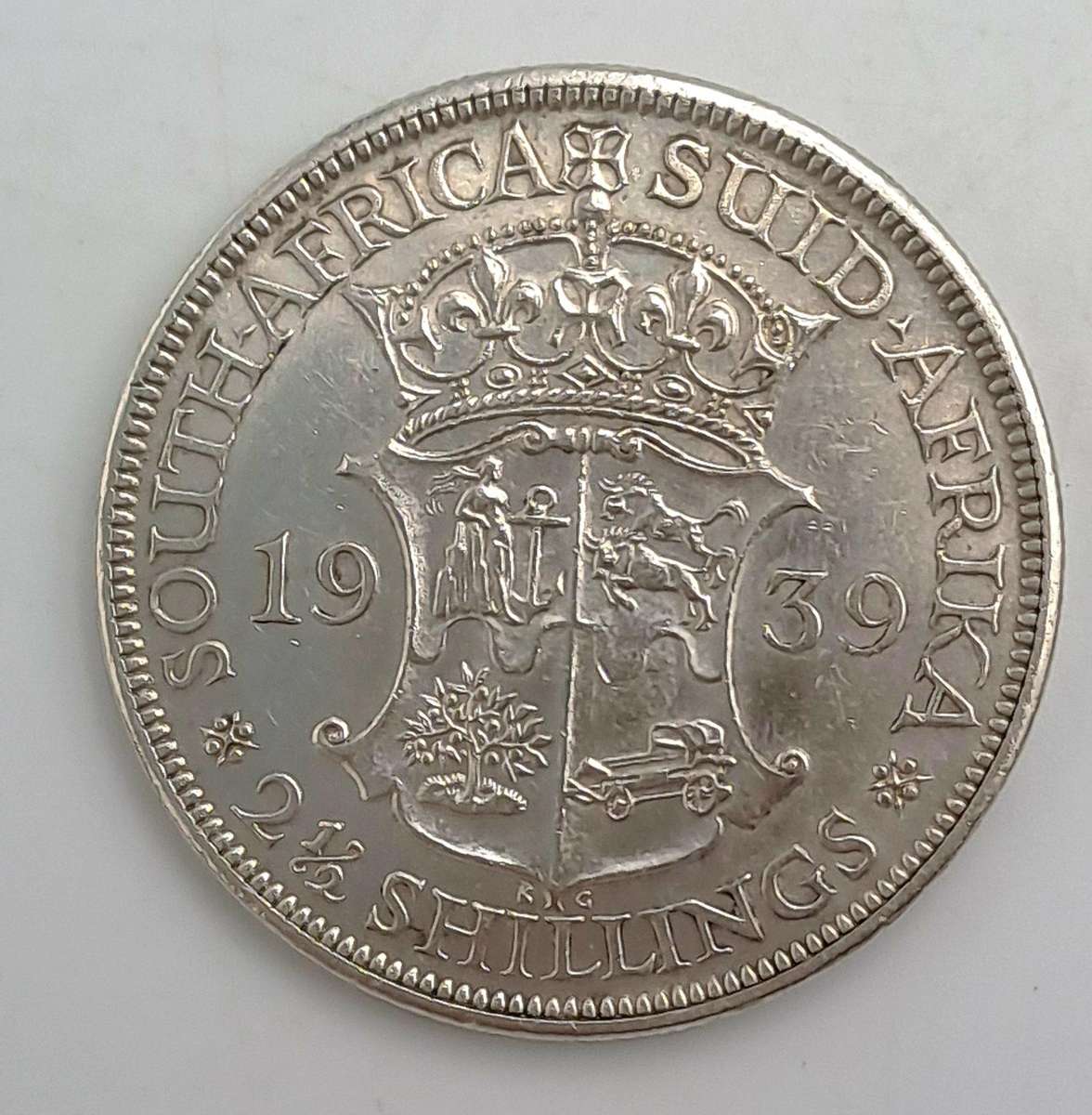 1939 South Africa .800 Silver 2½ Shillings - George VI Rex Imperator (ONLY 132897 Minted)