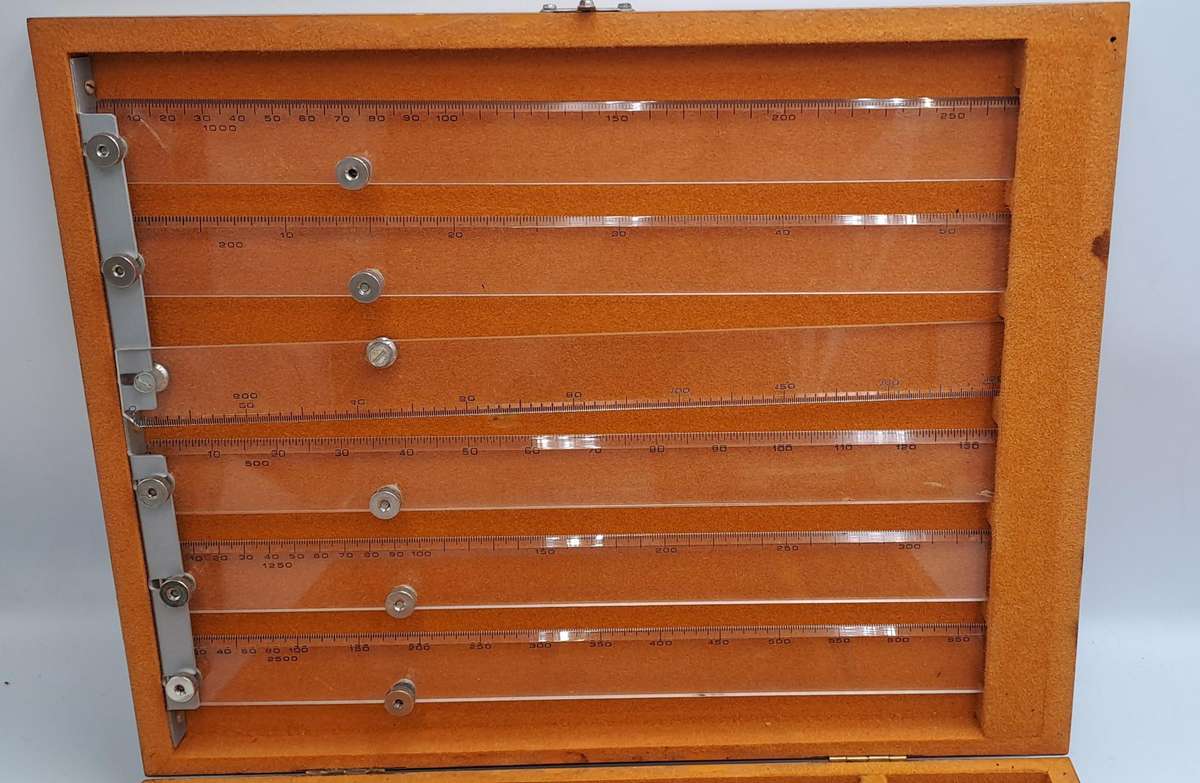 Vintage Deselec Goordenatografo 8501-set -made in Brazil-Polar coordinate for topography Set in Box