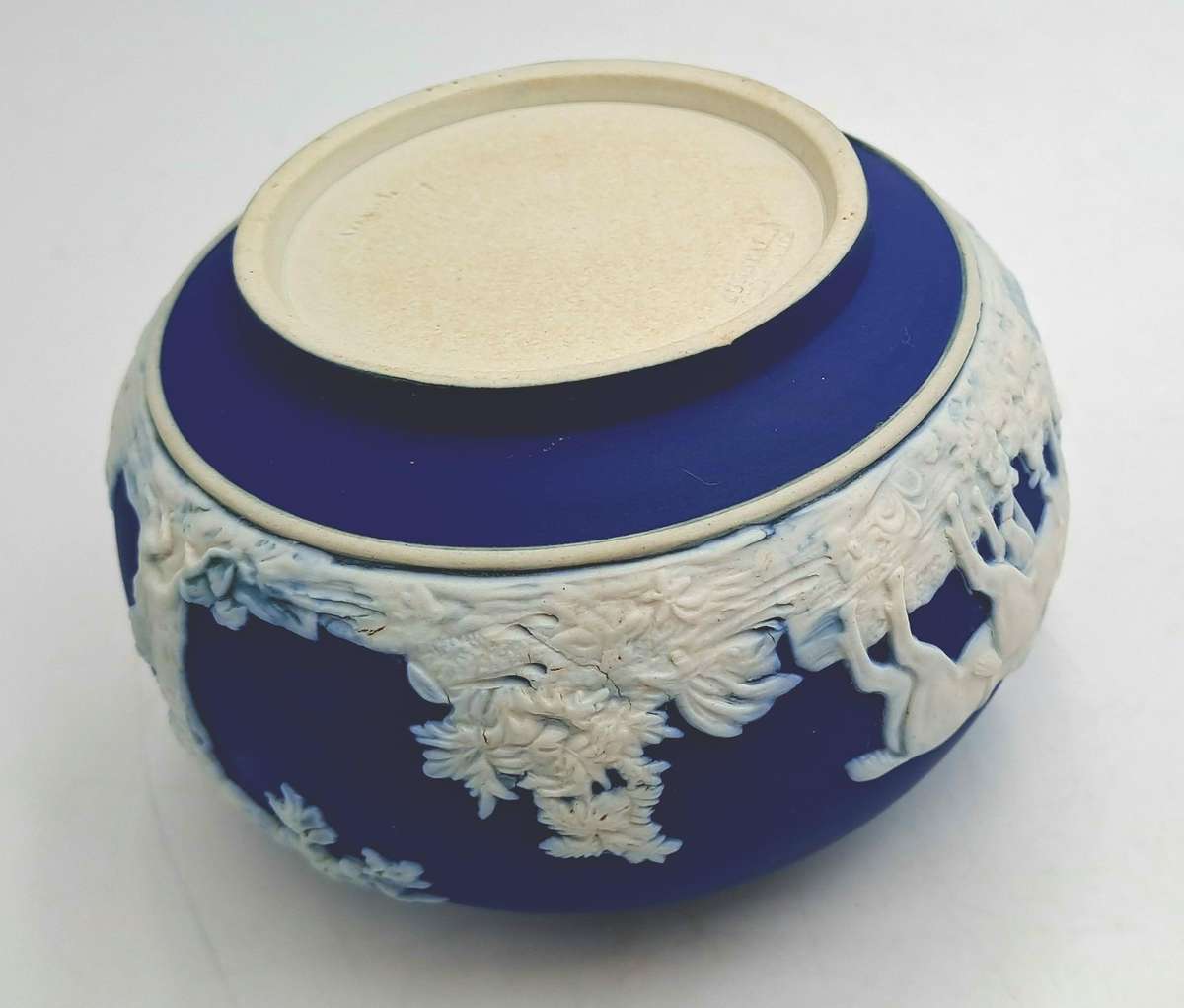 Vintage Adams Tunstall Jasperware Sugar Bowl with EPNS Lid (silver plated)