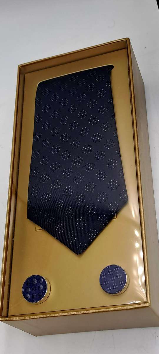 Navy Ted Baker London Designer Tie and Cufflink set