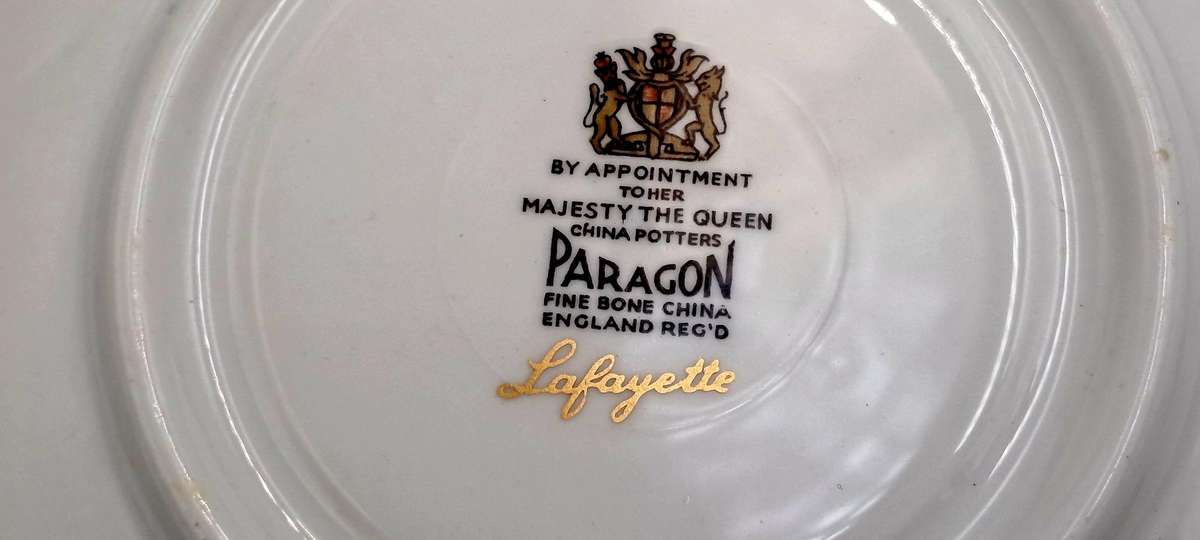 Vintage Paragon Lafayette Tea Trio- By appointment  to the Queen-