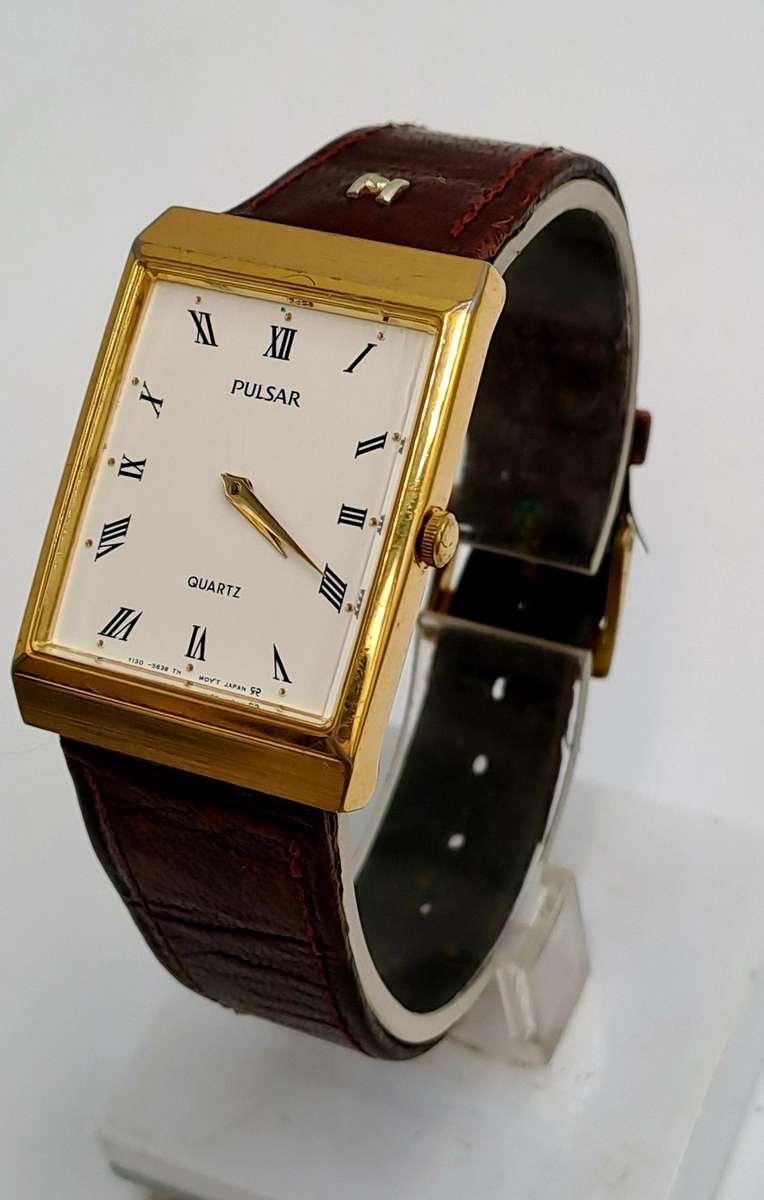 Pre-Owned Vintage Pulsar Tank Y130-2580 Watch -Working -Japan Movt. Unisex