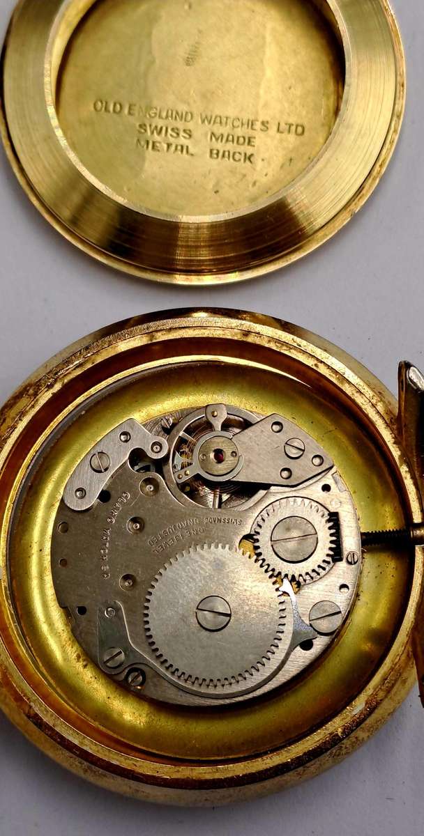 Rare Find!!! 2 x 1960's Swiss Made Old England Black Bezel Watches for repairs by CLARO Watch SA.