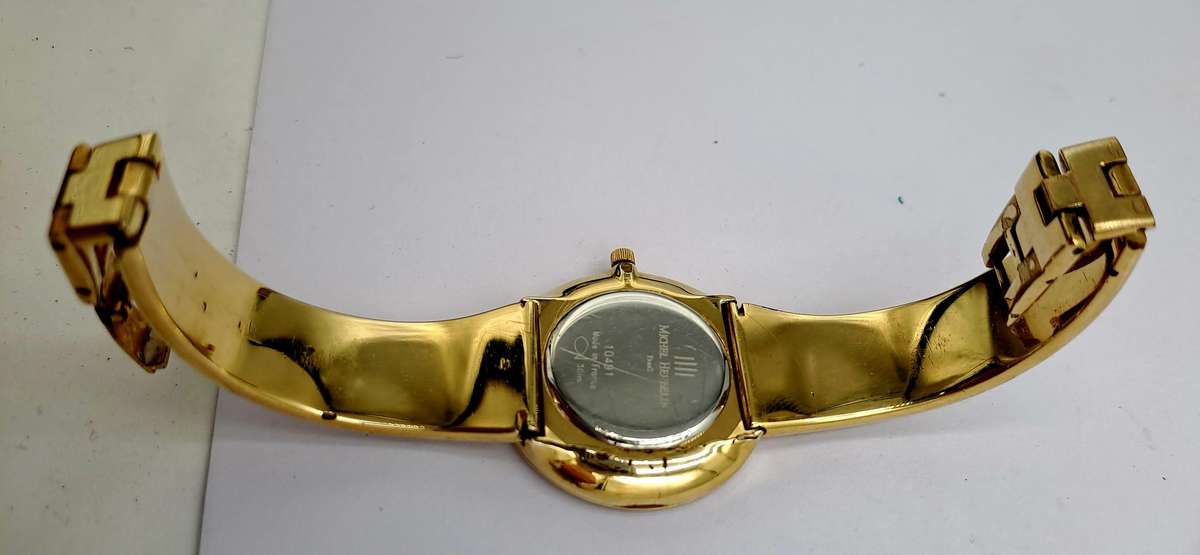Pre-owned Ladies Michel Herbelin Paris rolled gold watch in Box with Booklet used condition