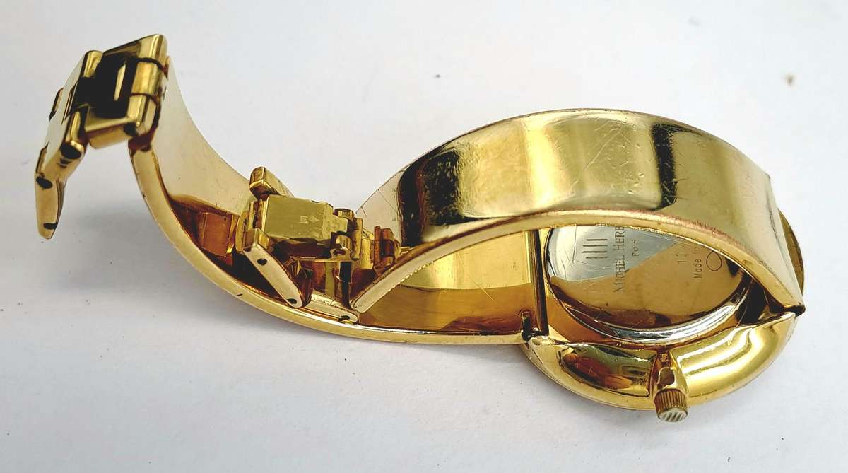 Pre-owned Ladies Michel Herbelin Paris rolled gold watch in Box with Booklet used condition