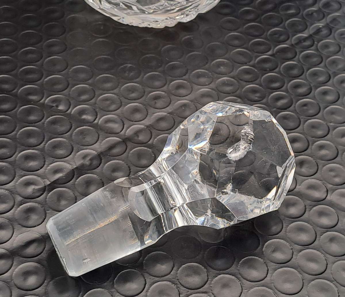 Antique Edwardian Cut Glass Perfume or Scent Bottle