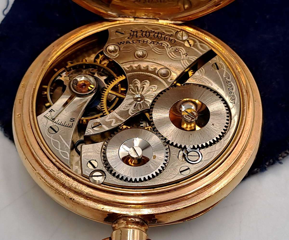 Antique Waltham 10ct Gold Plated Pocket Watch great condition Made in the USA-NOT RUNNING