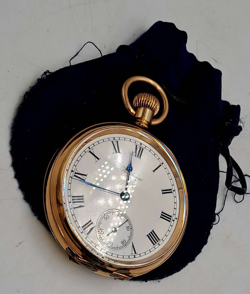 Antique Waltham 10ct Gold Plated Pocket Watch great condition Made in the USA-NOT RUNNING