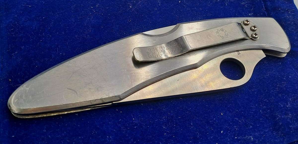 Police Spyderco Gin-1 Stainless Steel Seki-City Japan-US Patent 4347665