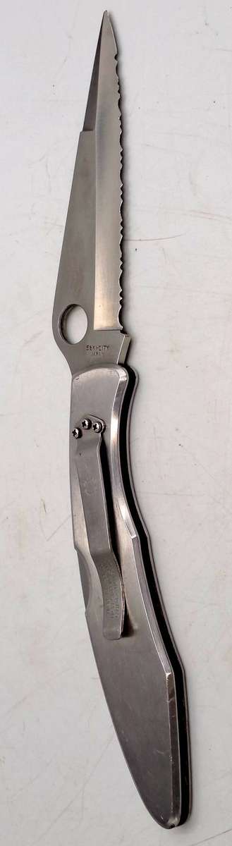 Police Spyderco Gin-1 Stainless Steel Seki-City Japan-US Patent 4347665