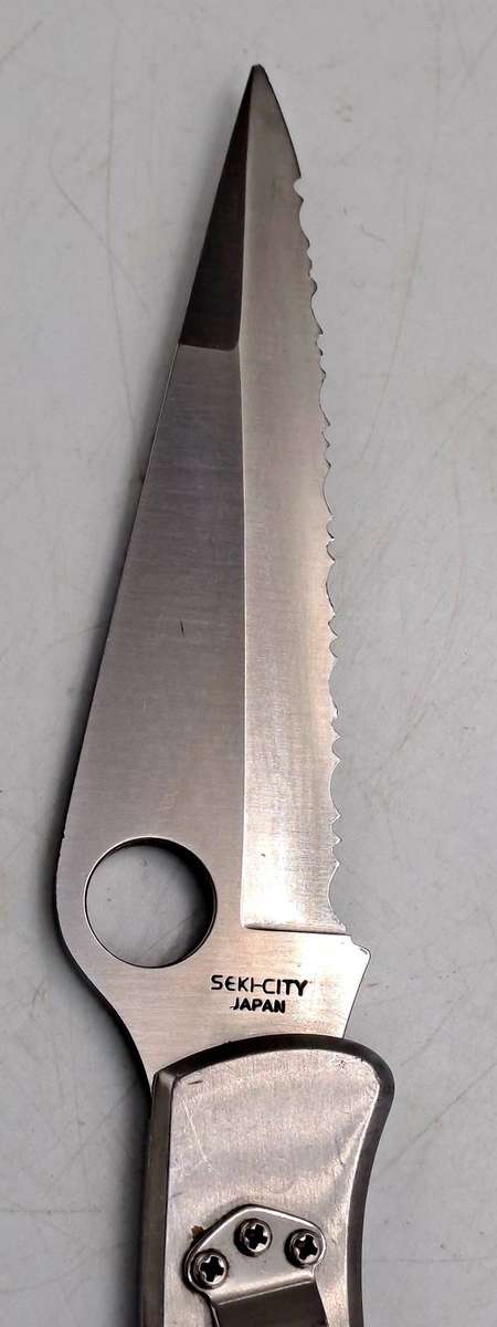 Police Spyderco Gin-1 Stainless Steel Seki-City Japan-US Patent 4347665