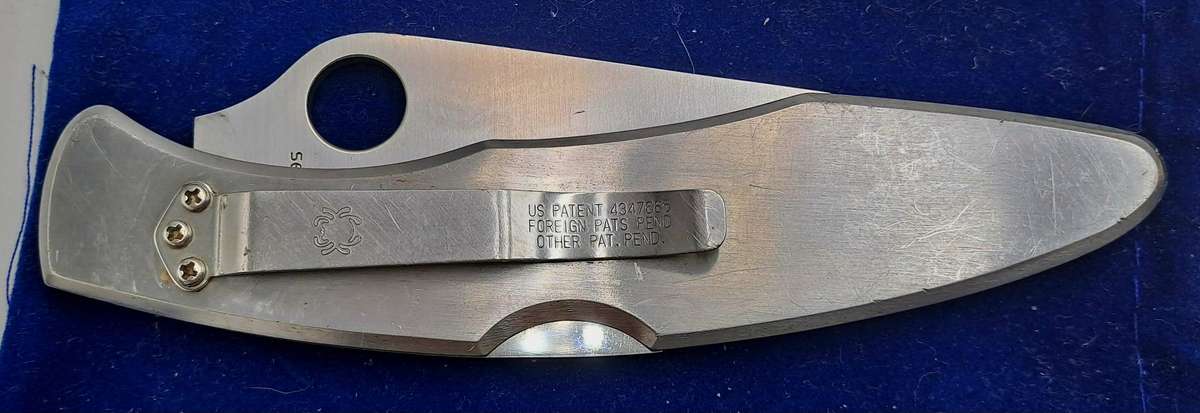 Police Spyderco Gin-1 Stainless Steel Seki-City Japan-US Patent 4347665