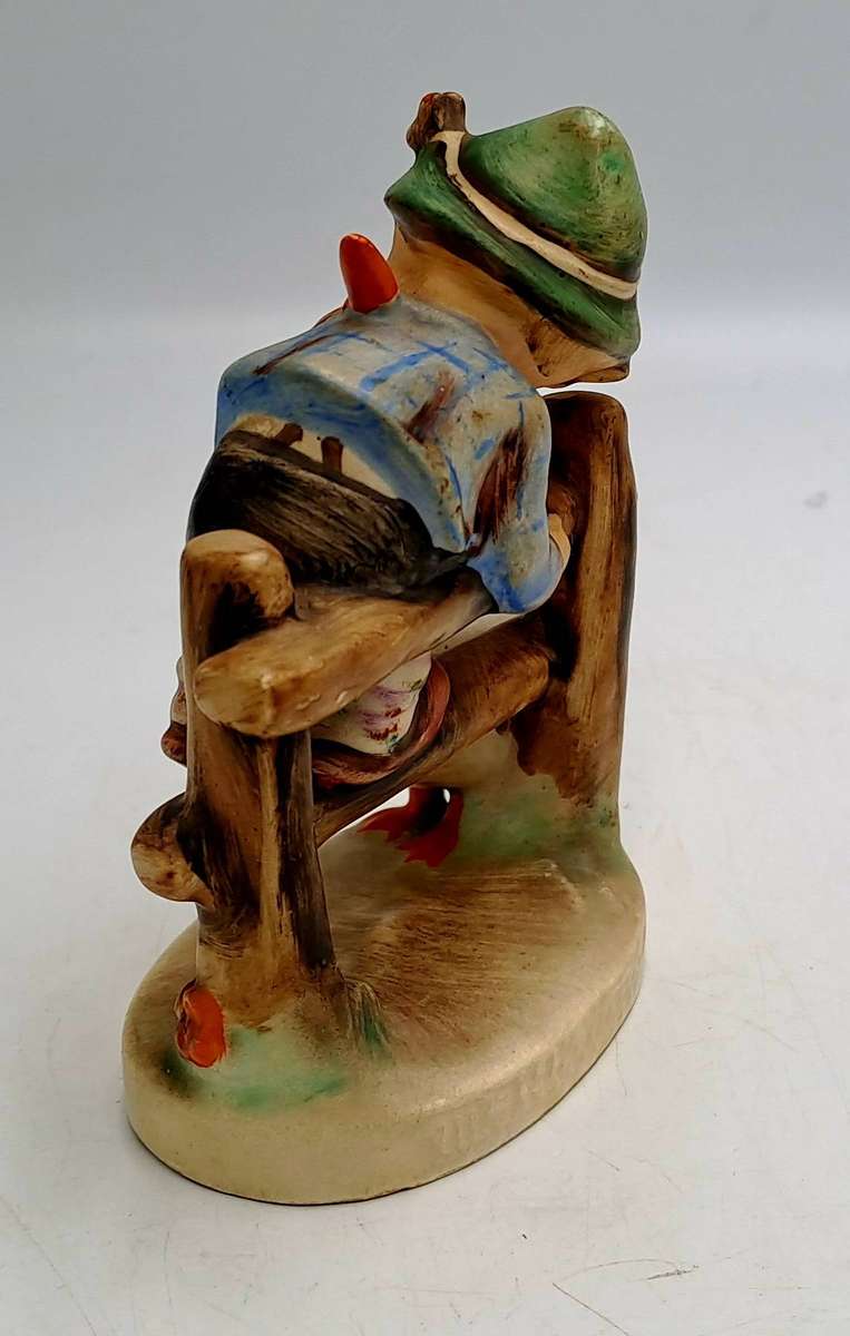 Vintage 1950's Goebel HUMMEL Barnyard Hero Boy Goose Figurine W Germany