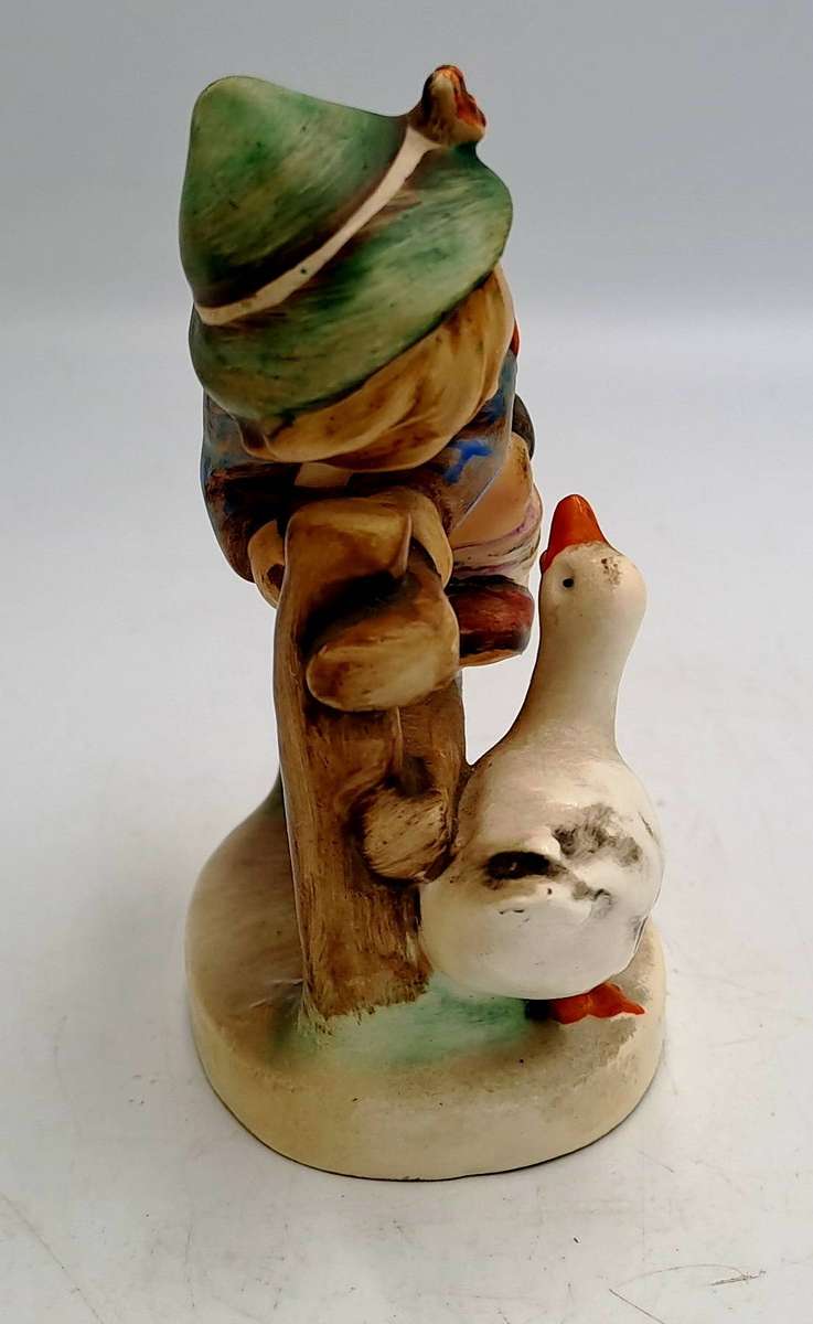Vintage 1950's Goebel HUMMEL Barnyard Hero Boy Goose Figurine W Germany