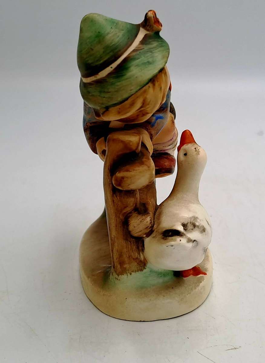 Vintage 1950's Goebel HUMMEL Barnyard Hero Boy Goose Figurine W Germany