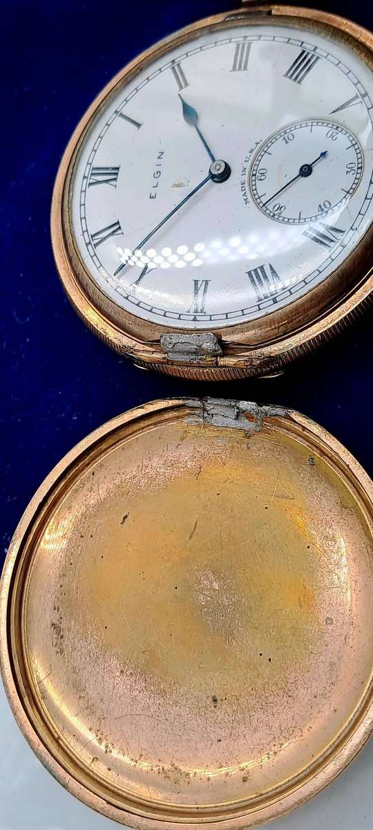 1920's Elgin Pocket Watch SN 30603152 7 Jewels Case No 4373899 USA- NOT Working