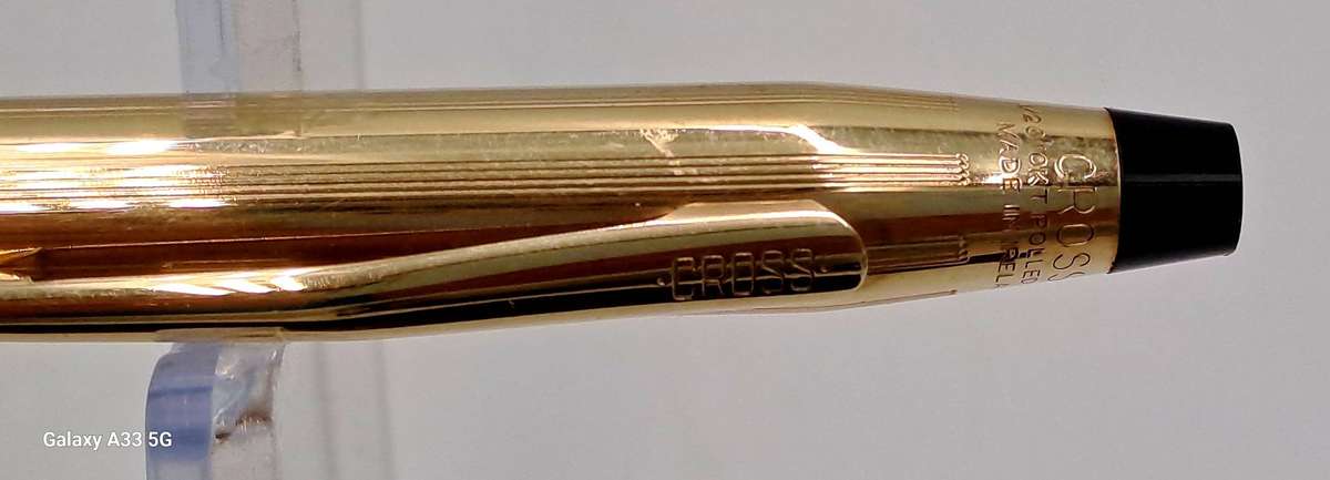 Pre-Owned Vintage 1/20 10ct Rolled Gold Cross Fountain Pen 14kt Gold Nib in case