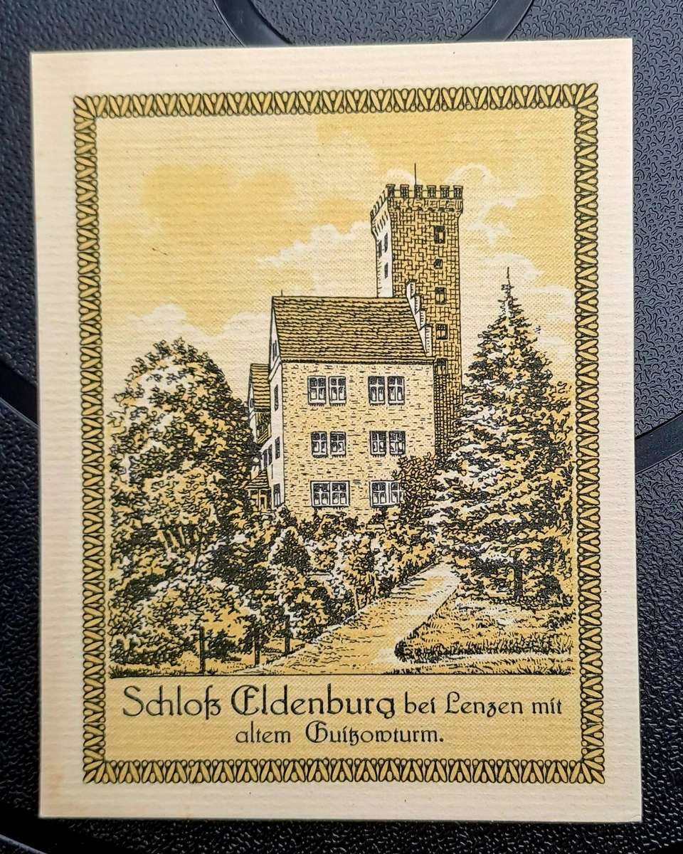 1922 German notgeld 75 Phenning City of Lenzen an der Elbe (Prussian province of Brandenburg)