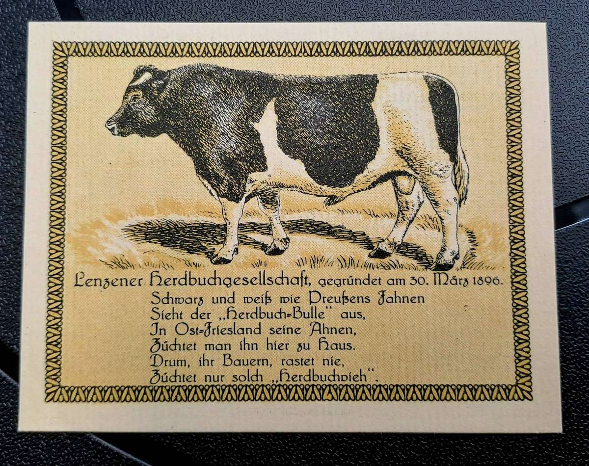 1914-1924 German notgeld 50  Pfennigs City of Lenzen an der Elbe (Prussian province of Brandenburg)