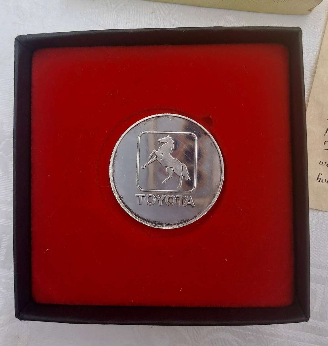 20g 99% Fine Silver Commemorating Medal 500 000th Toyota Corolla made in S.A 16-2-94