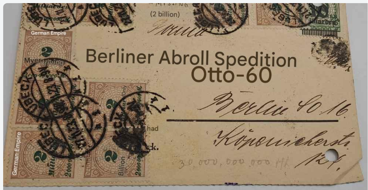 1923 German Postcard (see all Photo's)