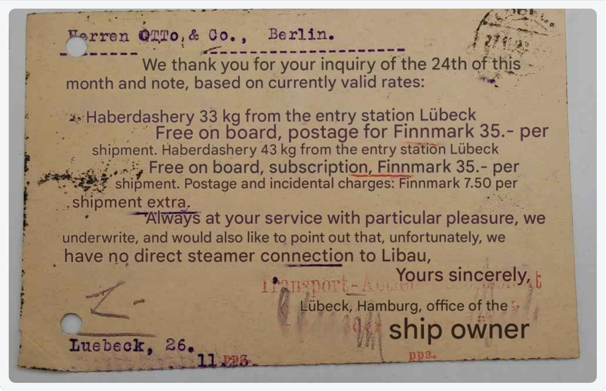 1923 German Postcard (see all Photo's)