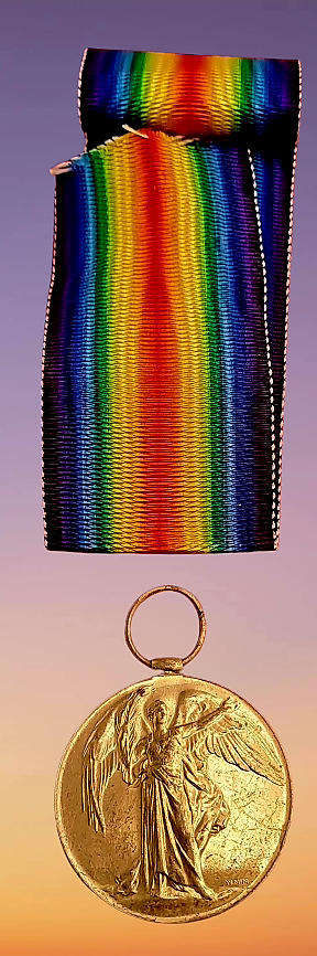 WWI British Victory Medal Awarded to Lieut. B.Goldsmith