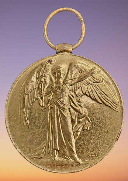 WWI British Victory Medal Awarded to Lieut. B.Goldsmith