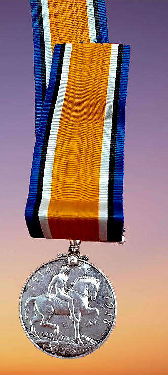 1914-1918 WW1 Sterling Silver War Medal,Lieut.B.Goldsmith