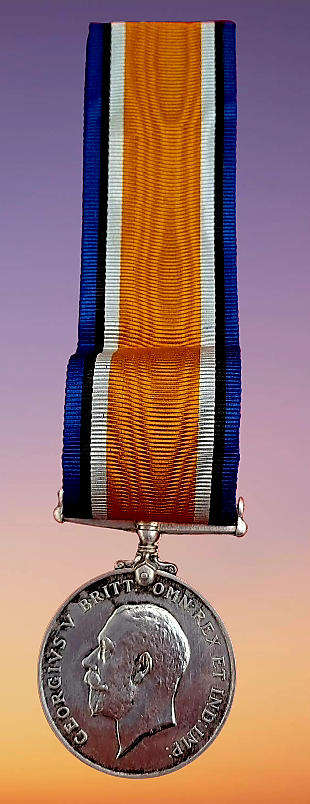 1914-1918 WW1 Sterling Silver War Medal,Lieut.B.Goldsmith