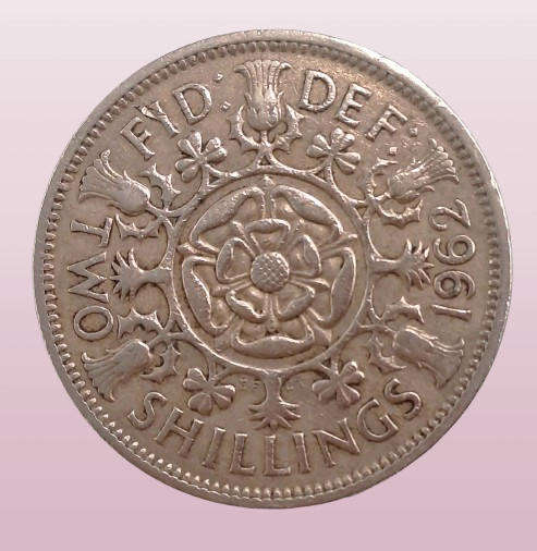 1962 United Kingdom 2 Shillings - Elizabeth II 1st portrait,