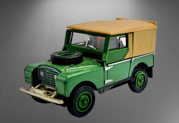 1989 Matchbox Dinky 1/43 Scale DY-9 - 1949 Land Rover Series 1 Made in Macau-Soft Top