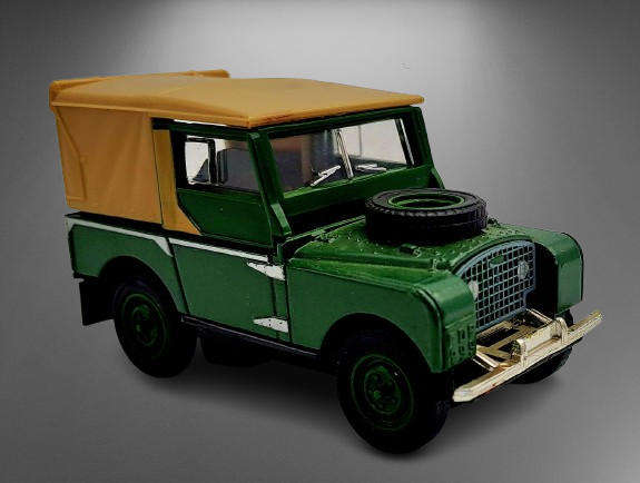 1989 Matchbox Dinky 1/43 Scale DY-9 - 1949 Land Rover Series 1 Made in Macau-Soft Top