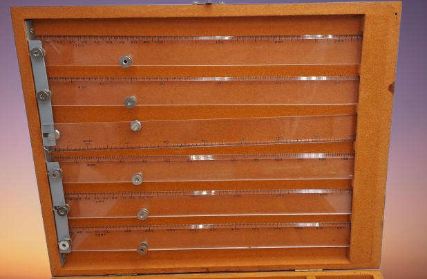 Vintage Deselec Goordenatografo 8501-set -made in Brazil-Polar coordinate for topography Set in Box