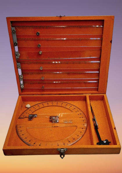 Vintage Deselec Goordenatografo 8501-set -made in Brazil-Polar coordinate for topography Set in Box