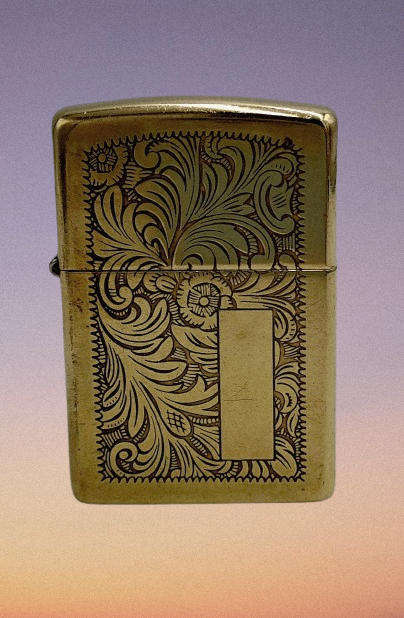 Vintage Brass Zippo VENETIAN Lighter - made Bradford USA - need Flint and fluid