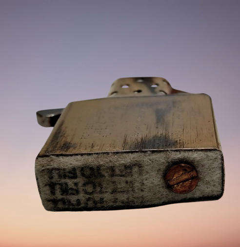 Vintage Brass Zippo VENETIAN Lighter - made Bradford USA - need Flint and fluid