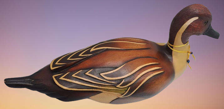 Knysna Feathers Gallery Limited Edition No 299 of 2000 PINTAIL Hand Crafted Hand Crafted and Painted
