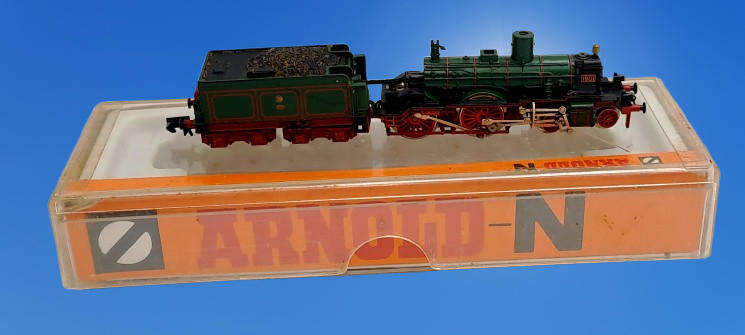 Vintage N Scale ARNOLD-N Schlepptenderlok BR36 Art No 2545 STEAM ENGINE-Boxed
