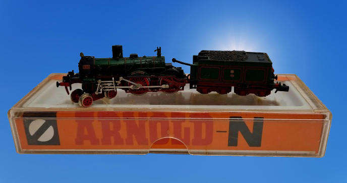 Vintage N Scale ARNOLD-N Schlepptenderlok BR36 Art No 2545 STEAM ENGINE-Boxed