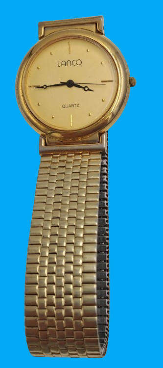 Pre-Owned Gold Tone Mens Lanco Quartz watch -Working