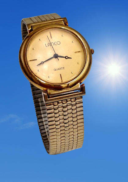 Pre-Owned Gold Tone Mens Lanco Quartz watch -Working