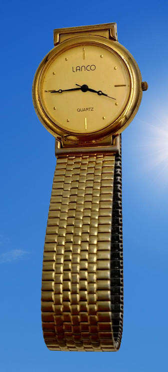 Pre-Owned Gold Tone Mens Lanco Quartz watch -Working