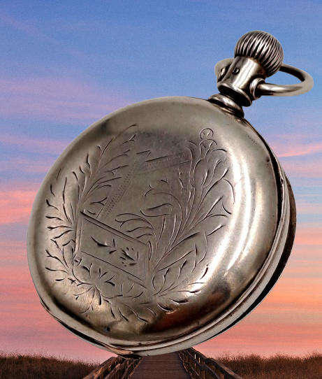 Antique 1882 Elgin Pocket watch Sn 1188071 Not working-Leader Case Coin silver