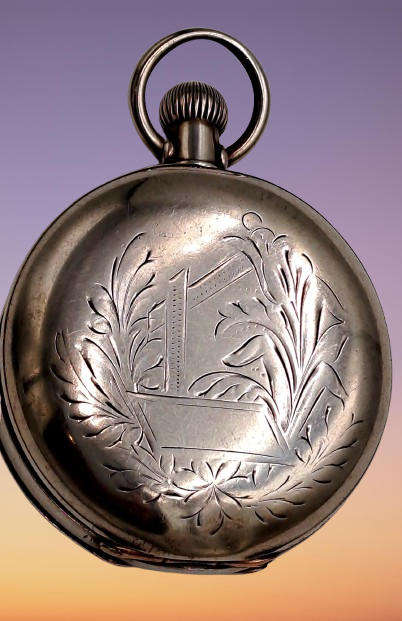 Antique 1882 Elgin Pocket watch Sn 1188071 Not working-Leader Case Coin silver